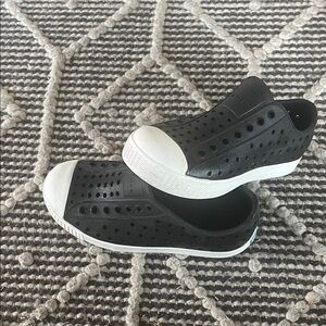 Native Black Perforated Slip-On Shoes